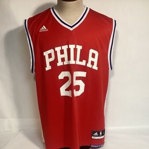 Adidas Philadelphia Sixers 76ers Ben Simmons basketball jersey mens size large